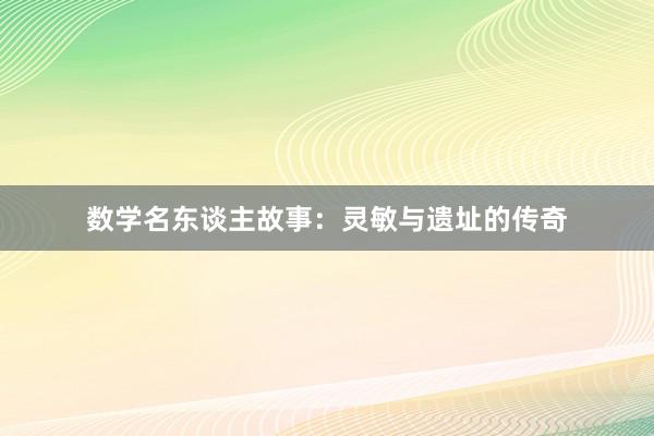 数学名东谈主故事：灵敏与遗址的传奇